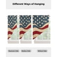 thumbnail image 4 of Vintage American Flag Swag Valances for Windows, Blue Red White Star US Flag Rod Pocket Sheer Valances for Large Windows, Swag Toppers Light Filtering for Kitchen Living Room 2 Panels 36''x63'', 4 of 6