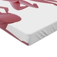 thumbnail image 2 of Ambesonne Modern Fitted Sheet, Woman in Swimwear Graphic, Full Size, Pale Pink Ruby and Red, 2 of 3