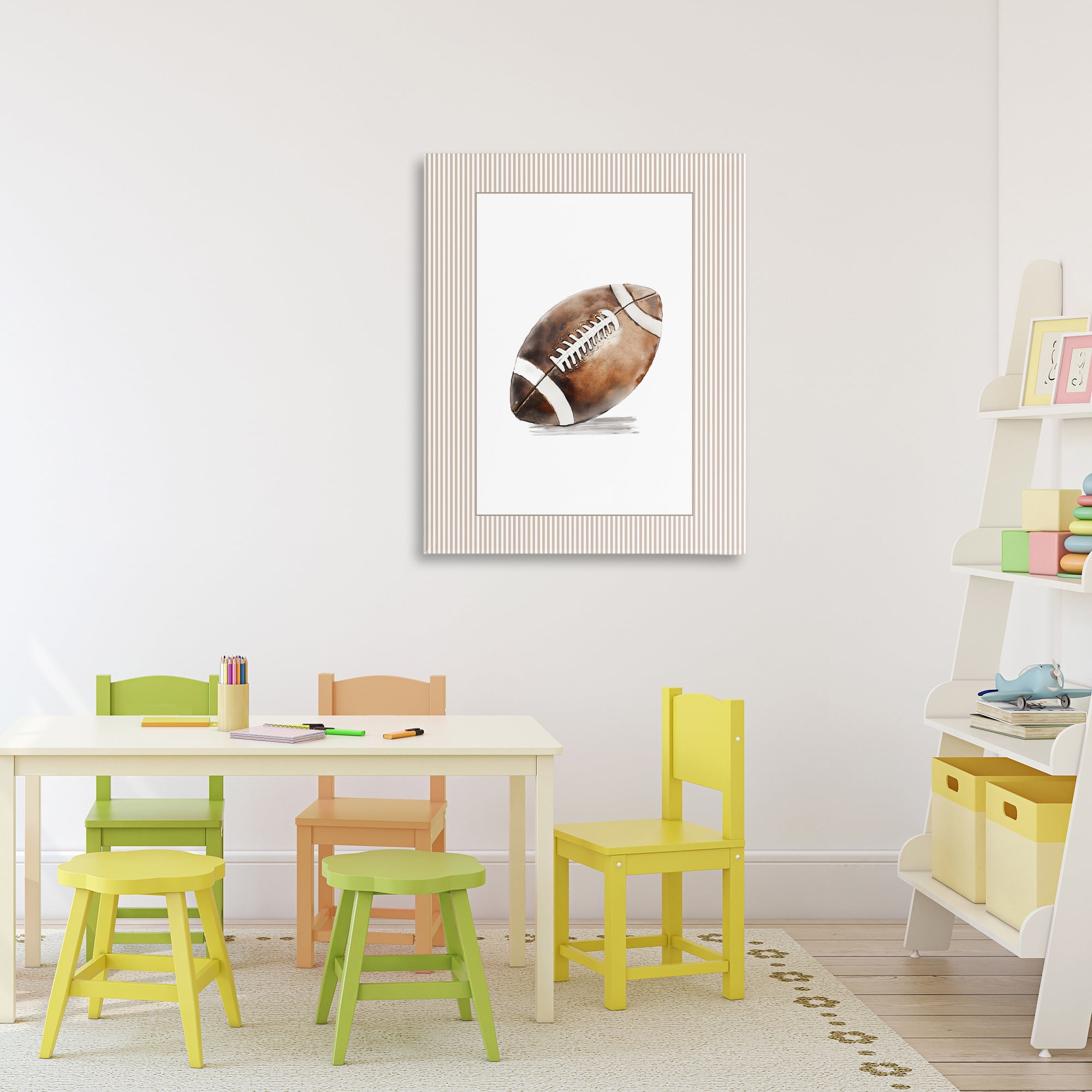 Stupell Industries Vintage Sports Football Canvas Wall Art, design by Christine Simpson Art