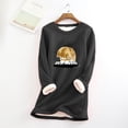 thumbnail image 3 of Mujer Vintage Loungewear Manga Larga Lindo Gato Estampado Blusa Otoño Polar Sudadera Top Odeerbi ODB113080, 3 of 3
