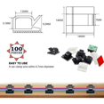 thumbnail image 3 of 100PCS Adhesive Cable Clips Cable Tidy Self Sticky Fixing Wire Clips Cable Management for Car, Office and Home - White, 3 of 5