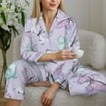 thumbnail image 6 of Sikiie Purple Butterfly Women's Long-Sleeve Shirt and Full-Length Bottom Pajama Set (s-xxl)-X-Large, 6 of 7