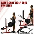 syedee Plate Loadable Seated Dip Machine, Tricep Dip Machine with Cable Bar for Bicep Chest