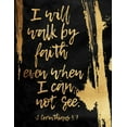 thumbnail image 2 of OnRei 15x18 Gold Ornate Wood Framed with Double Matting Museum Art Print Titled - Walk By Faith, 2 of 4