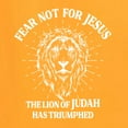 thumbnail image 5 of Wild Bobby Fear Not For Jesus The Lion Of Judah Has Triumphed Inspirational/Christian Women Graphic Tee, Gold, XX-Large, 5 of 5