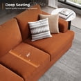 thumbnail image 3 of BLAZANT 89" Sofa Couch, 3 Seater Sofa with Suppleness Armrests, Corduroy Fabric Deep Seat Sofa with Upholstered Cushion& Backrests, Modern Comfy Couch for Living Room Apartment Office, 3 of 11