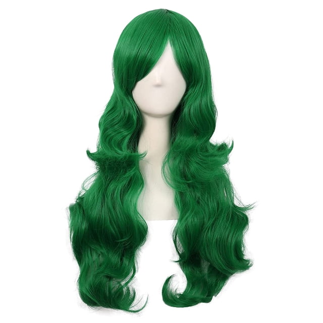 LinYooLi 28 Pouces/70 cm Perruque Synthétique Cheveux Longs Bouclés (Brun Blond Mélangé)
