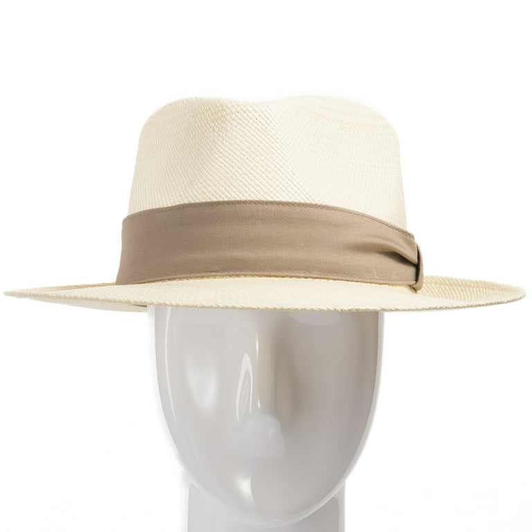 Ultrafino Genuine Havana Retro Panama Straw Hat Classic Lightweight All Sizes, Adult Unisex, Size: One size, Beige