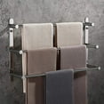 thumbnail image 3 of Towel Bar 3-tiers, Stainless Steel Wall Towel Rack For Bathroom Wall, 3 of 5