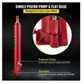 thumbnail image 5 of 4 Ton Hydraulic Long Ram Jack - 8818 lbs Capacity, Single Piston, Flat Base for Garage Shop Cranes & Engine Hoists - 24-43.7" Lift Range, Red, 5 of 7