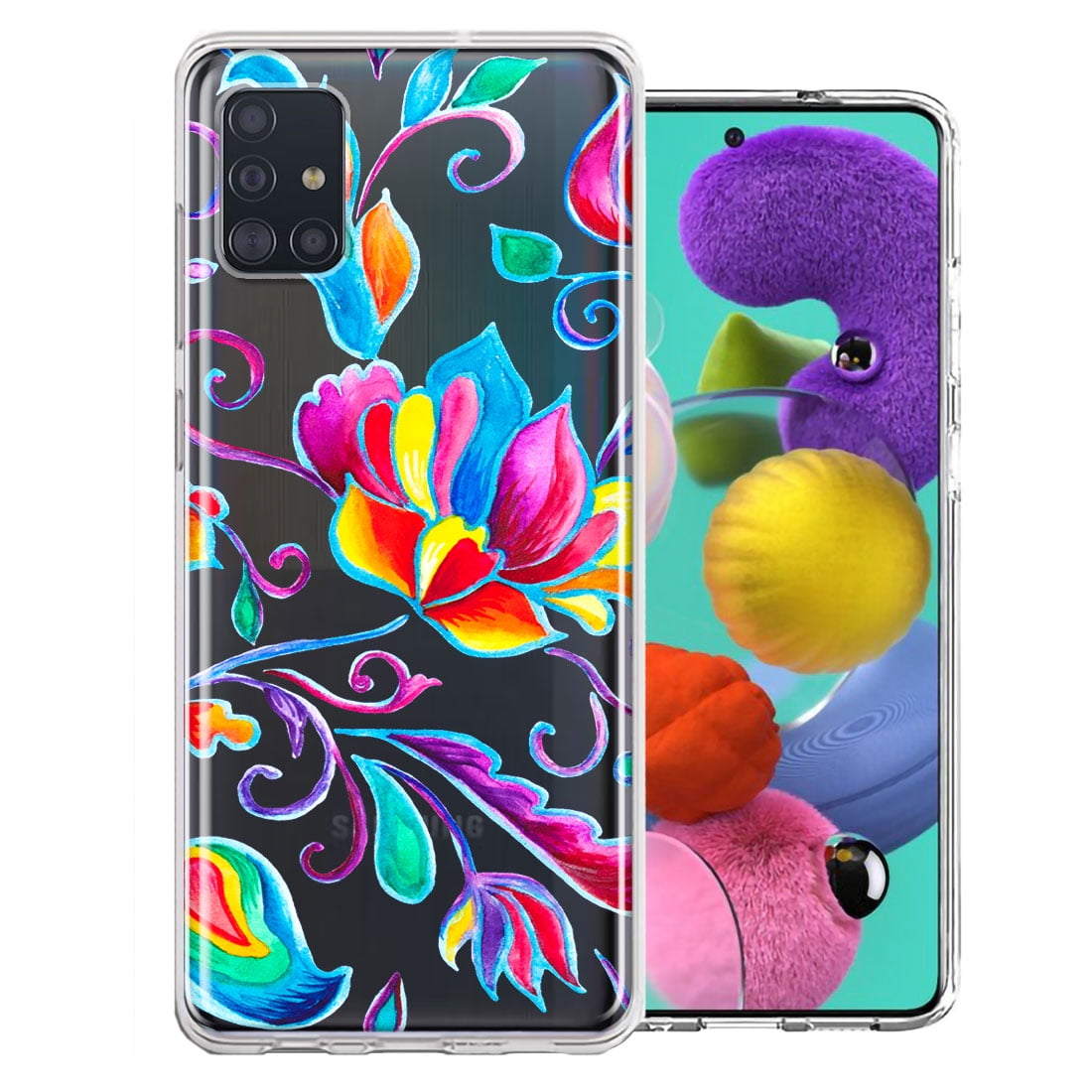 MUNDAZE Case For Samsung Galaxy A51 Soft Pastel Spring Floral