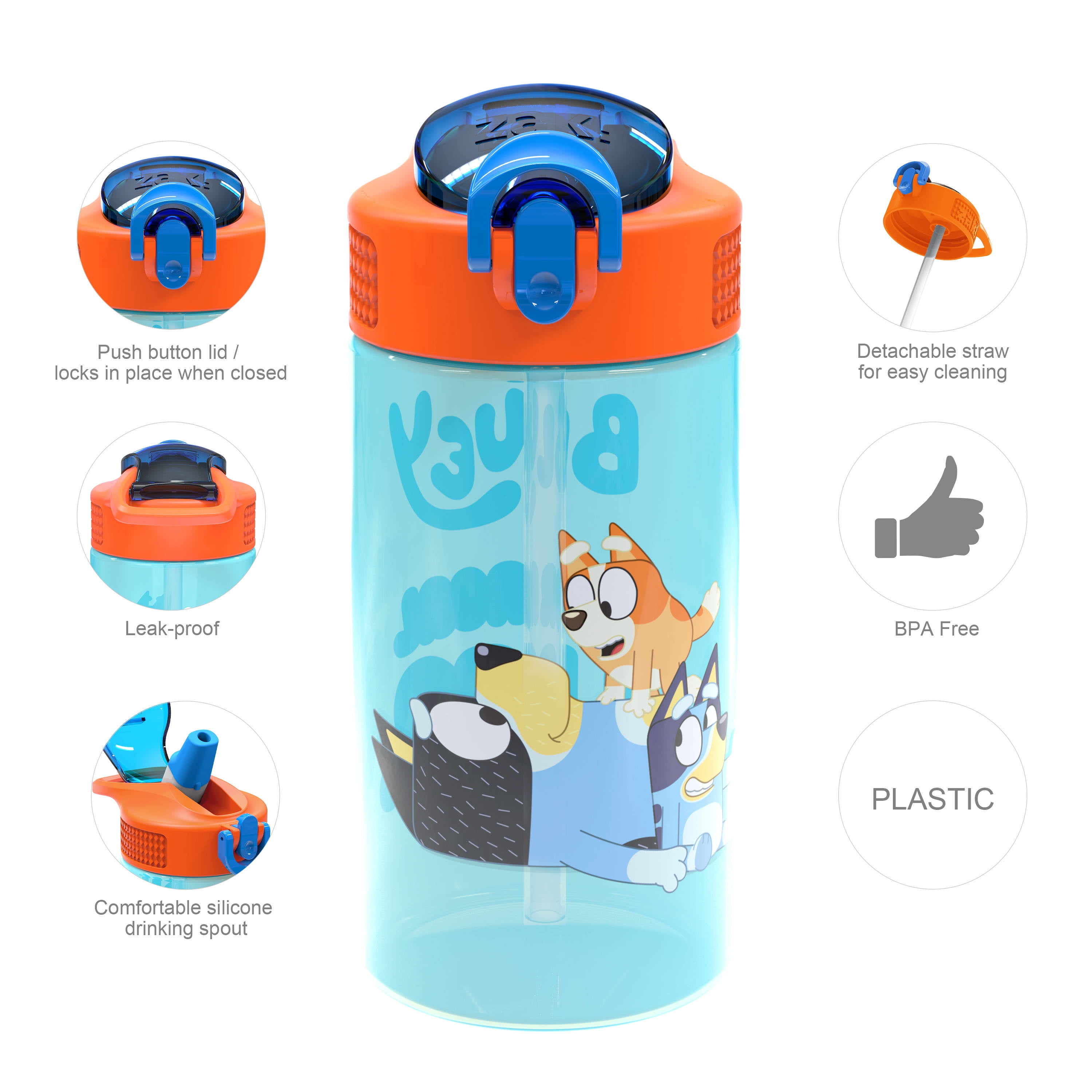 Zak! Lot Of 3 18 oz “Genesis” BPA-Free Cups: Ocean, Tropical, Panda, BNWT