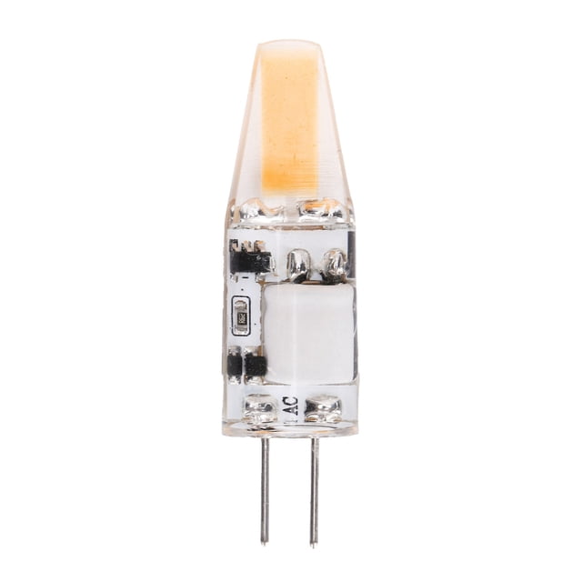 Bombilla COB G4 de 3 W y 400 lm, 2 pines, para lámpara de techo, lámpara de mesa, CA/CC, 12 V, blanco cálido, 2700 K-3100 K