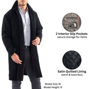 Alpine Swiss Mens Zach Knee Length Jacket Top Coat Trench Wool Blend Overcoat