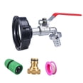 thumbnail image 1 of Adaptador IBC Tote, accesorios para tanque IBC Tote, profesional de 3/4 pulgadas, reemplaza la válvula del grifo con conector rápido, barril de tonela Boquilla de latón, 1 of 8