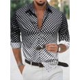 thumbnail image 1 of Camisas hawaianas de manga larga con estampado 3D de colores degradados, camisa de playa para hombre, camisa social informal de moda, blusa con solapa, camisetas cubanas Spot, 1 of 6