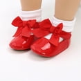 thumbnail image 2 of SOFMUO Baby Girls Mary Jane Flats Non-Slip Soft Rubber Sole Bowknot Infant Slippers Toddler Princess Dress Walking Shoes(Red,0-6 Months), 2 of 7