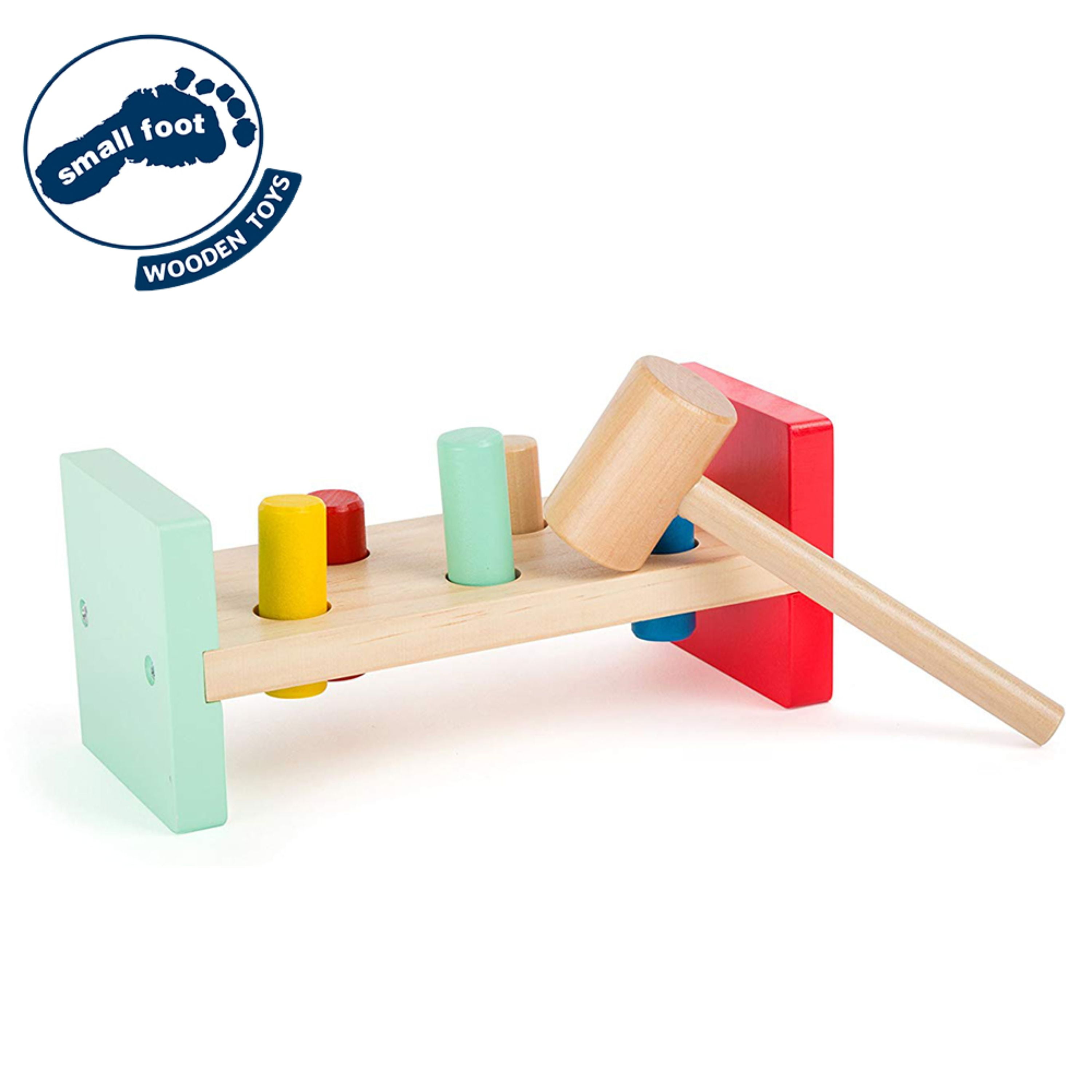 Small Foot Wooden Toys - 'Move It!' Pounding Bench With Mallet