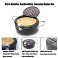 thumbnail image 6 of Japanese Tempura Deep Fryer Pot with Thermometer 2.3L/8inch- Nonstick Coating Frying Pot, Heatup Fast, Oil Fryer Perfect for COUPLES, 6 of 6