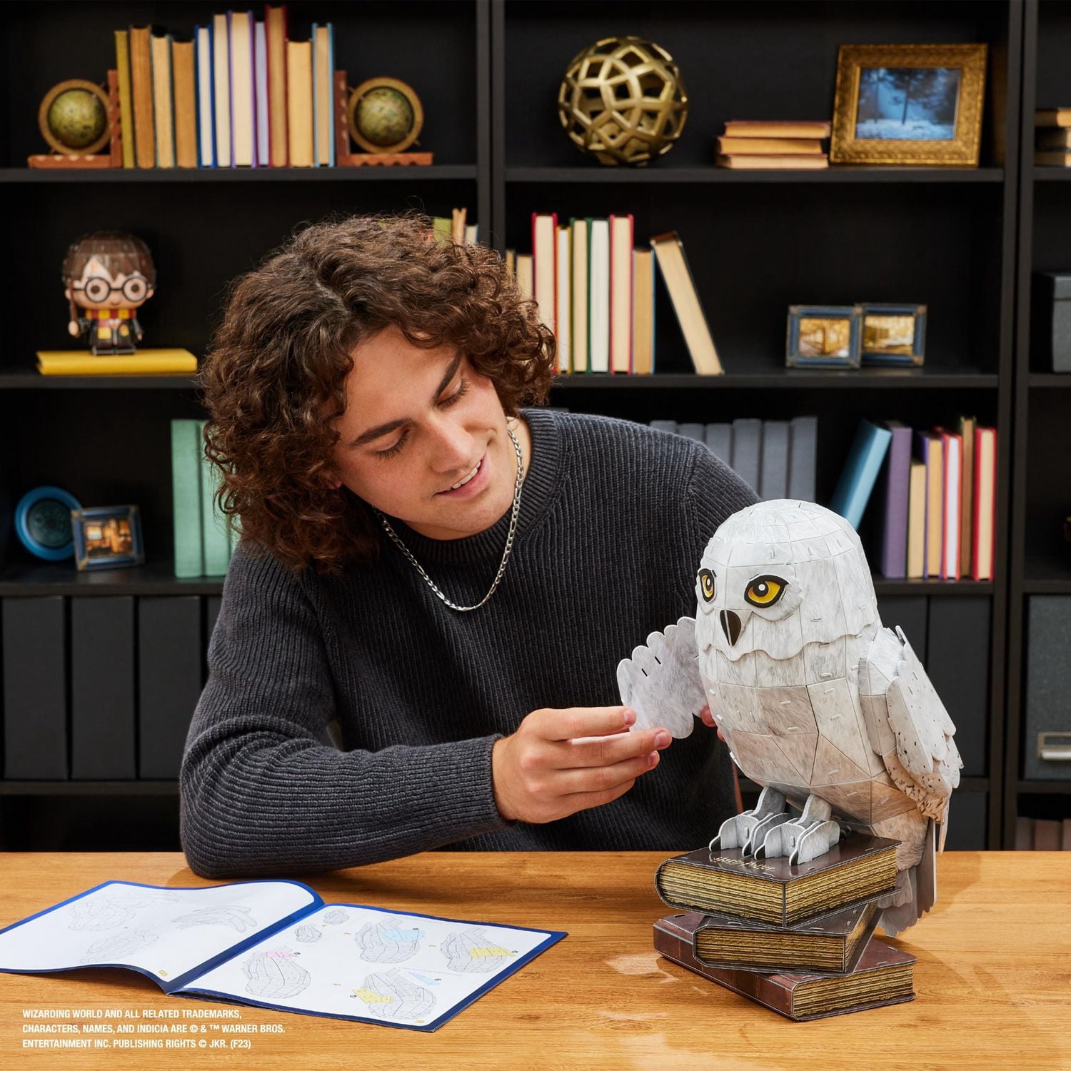 4D Build, Puzzle 3D Harry Potter Hedwige 118 pièces | Cadeaux Harry Potter décoration de bureau | Jouets de construction | Puzzles 3D pour adultes et adolescents à partir de 12 ans