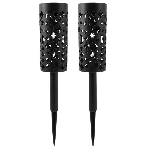 HONMEET Headstone Vases for Cemetery Cone Shape Black Resin 2Pcs