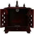 thumbnail image 3 of Homecrafts Handpainted Wooden Home Temple/ Home mandir/ god stand for home/ pooja stand/ home mandap/ pooja mandir with Doors and (Color-DRM3) (in Side LED Lights) Medium Size- 18x12x24 Inch, 3 of 8