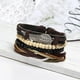 thumbnail image 4 of Pulsera trenzada ajustable con cuentas de madera - Juego de pulseras segundo, 4 of 9