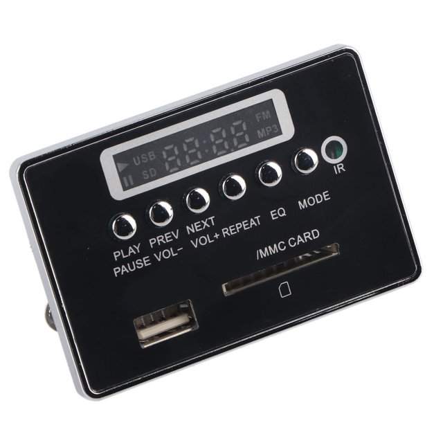 Placa Decodificadora De Audio, Placa Decodificadora De MP3 De Doble Canal, SD TF Plateada/negra Para Dispositivos De Disco Flash Usb 75x50x45Mm ANGGREK Otros