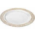 thumbnail image 2 of EcoQuality 7.5 inch Rose Gold Plastic Round Salad Plate Pebble Design – Elegant Disposable Dinnerware for Weddings, Parties, and Events – Durable, Stylish, Reusable Tableware (40), 2 of 2