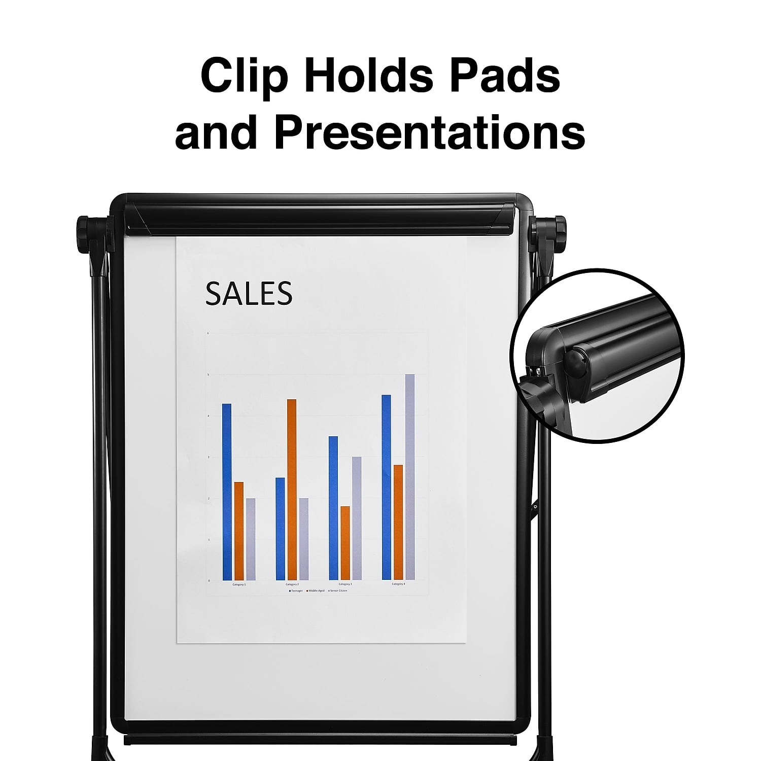 Staples Flip Chart Easel Black Steel 2/Pack 61293-CCVS