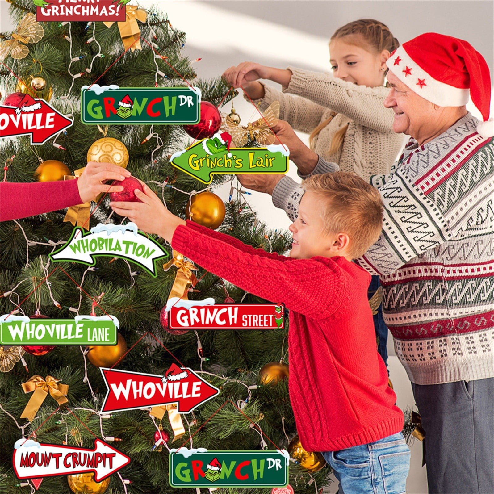 Décorations De Sapin De Noël Pendentifs En Métal Or Blanc Rouge Décorations De Noël Ornements Suspendus