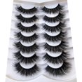 thumbnail image 4 of Changmaius  False Eyelashes Fluffy Cat Eye Look 8D Crossed Wispy Natural Faux Mink Lashes Fake Eyelashes 7 Pairs Pack, 4 of 7