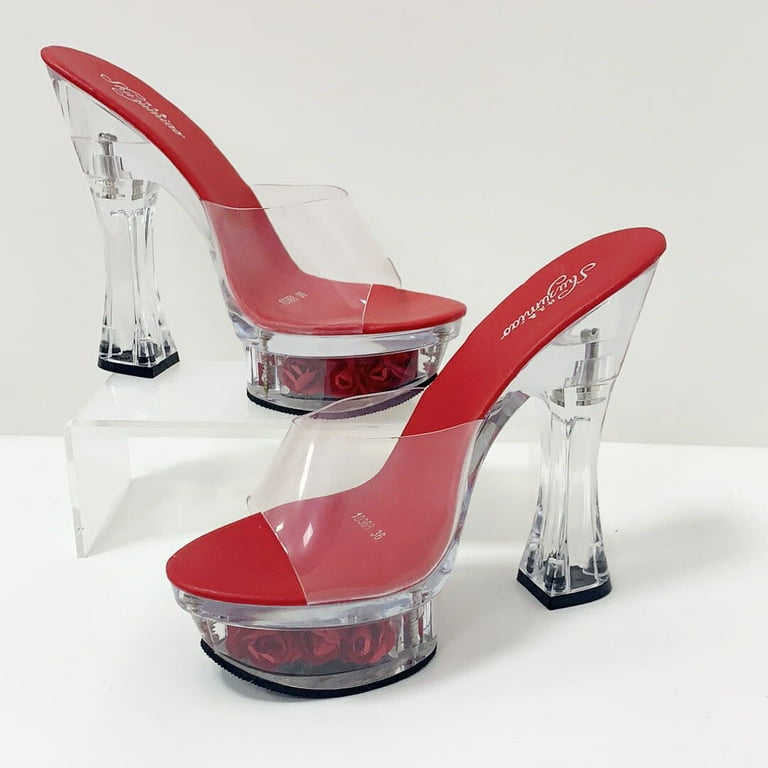 Women's Sexy 14cm Heels Sandals with Flower Platform 10365-AA1