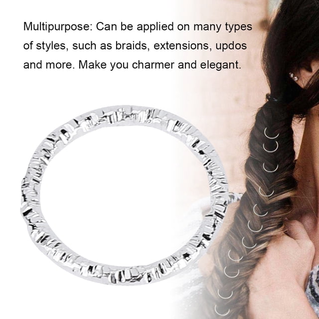 Fosa 100pcs Hair Braid Rings Dreadlock Hair Clips Loops Decoration for Women & Girls, Hair Clips Rings, Hair Braid Loops