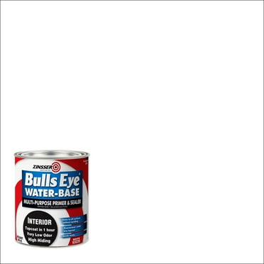 White, Zinsser Bulls Eye Water-Based Primer, Quart, 2 Pack
