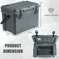 thumbnail image 3 of Costway 25 QT Portable Cooler Rotomolded Ice Chest Insulated Ice Box for 5-7 Days Charcoal, 3 of 10