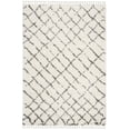 thumbnail image 2 of Safavieh Moroccan Fringe Dorian Geometric Shag Area Rug, Ivory/Gray, 5'3" x 7'6", 2 of 6