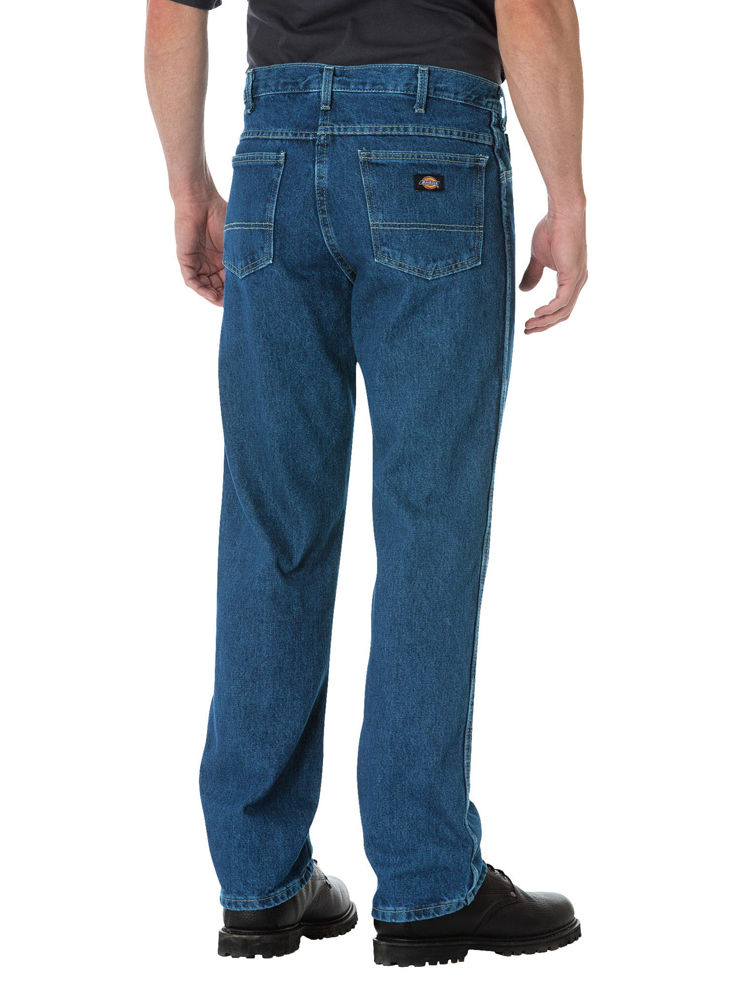 Dickies Men's 5-Pocket Regular Fit Jean Stonewash Indigo Blue 31W x 32L ...
