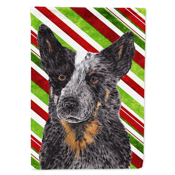Carolines Treasures SC9356-FLAG-PARENT Australian Cattle Dog Candy Cane Holiday Christmas Flag  multicolor