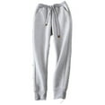thumbnail image 4 of YYDGH Women's 2 Piece Outfits Thick Fleece Hoodies Sweatsuit Long Sleeve Zipper Hooded Pullover Jacket Long Joggers Sweatpants Winter Tracksuit Sets Gray L, 4 of 4