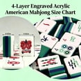 thumbnail image 2 of American Mahjong Set with 160 Tiles & Blue Portable Case - 1.2 Inch 4-Layer Engraved Acrylic Tiles for Beginners & Pros, Complete Game Set with Dice, Perfect for Game Night, 2 of 6