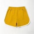 thumbnail image 3 of CCRFTGI Shorts for Child Girls Boys 7-8 Athletic Elastic Waist Pants Lightweight Soccer Gym 2026 Summer Shorts Yellow 12-13 Years, 3 of 4