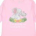 thumbnail image 4 of Inktastic I Am Fearfully and Wonderfully Made Elephants and Flowers Boys or Girls Long Sleeve Toddler T-Shirt, 4 of 5