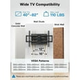 thumbnail image 6 of CHITOOMA Full Motion TV Wall Mount Bracket for 40 to 82 inch Flat or Curved TVs , Holds up to 110  lbs, 6 of 6