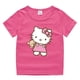 thumbnail image 3 of Camiseta de Hello Kitty para niños, ropa transpirable de verano de algodón de manga corta con cuello redondo y media manga con dibujos animados, 3 of 5