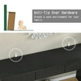 thumbnail image 5 of Furnihold 55"W Fluted Console Table with 3 Drawers, Narrow Long Entryway Table for Hallway, Living Room, Black, 5 of 8
