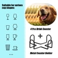 thumbnail image 2 of BaHomeck Drink Coasters Set of 4 with Holder golden retriever dog laying on the grass Water Absorbent Ceramic Coasters Tabletop Protection,Suitable for Various Cup ,Home Decor, 2 of 4