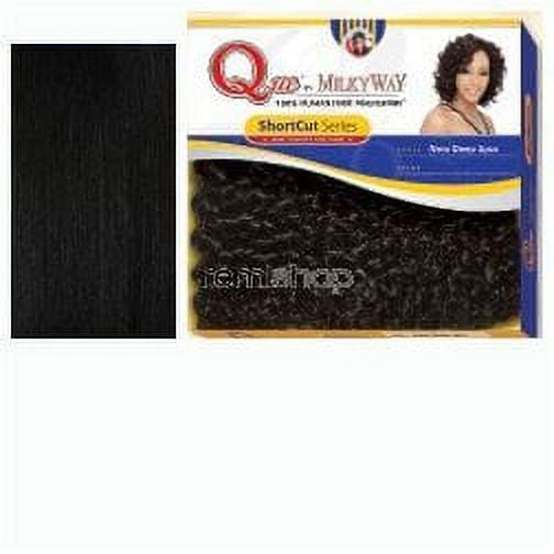 MilkyWay Que WATER DEEP 3PCS Human Hair MasterMix Weave Extension #1 Jet Black