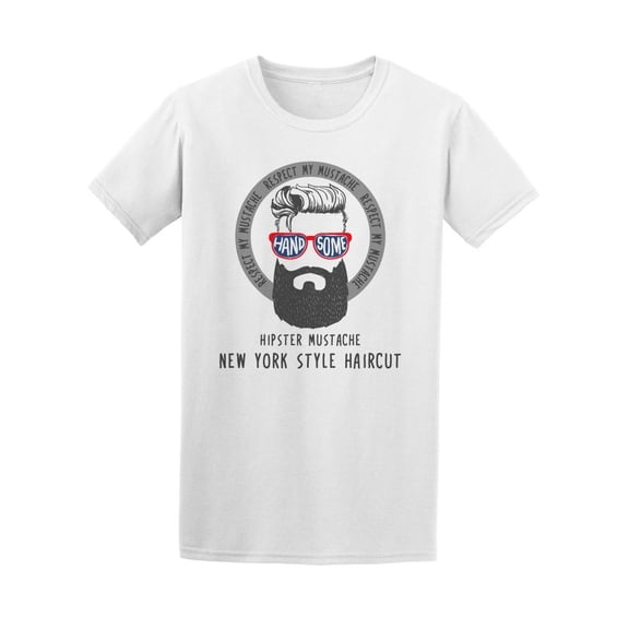 Hipster Mustache New York City Tee Men's -Image by Shutterstock