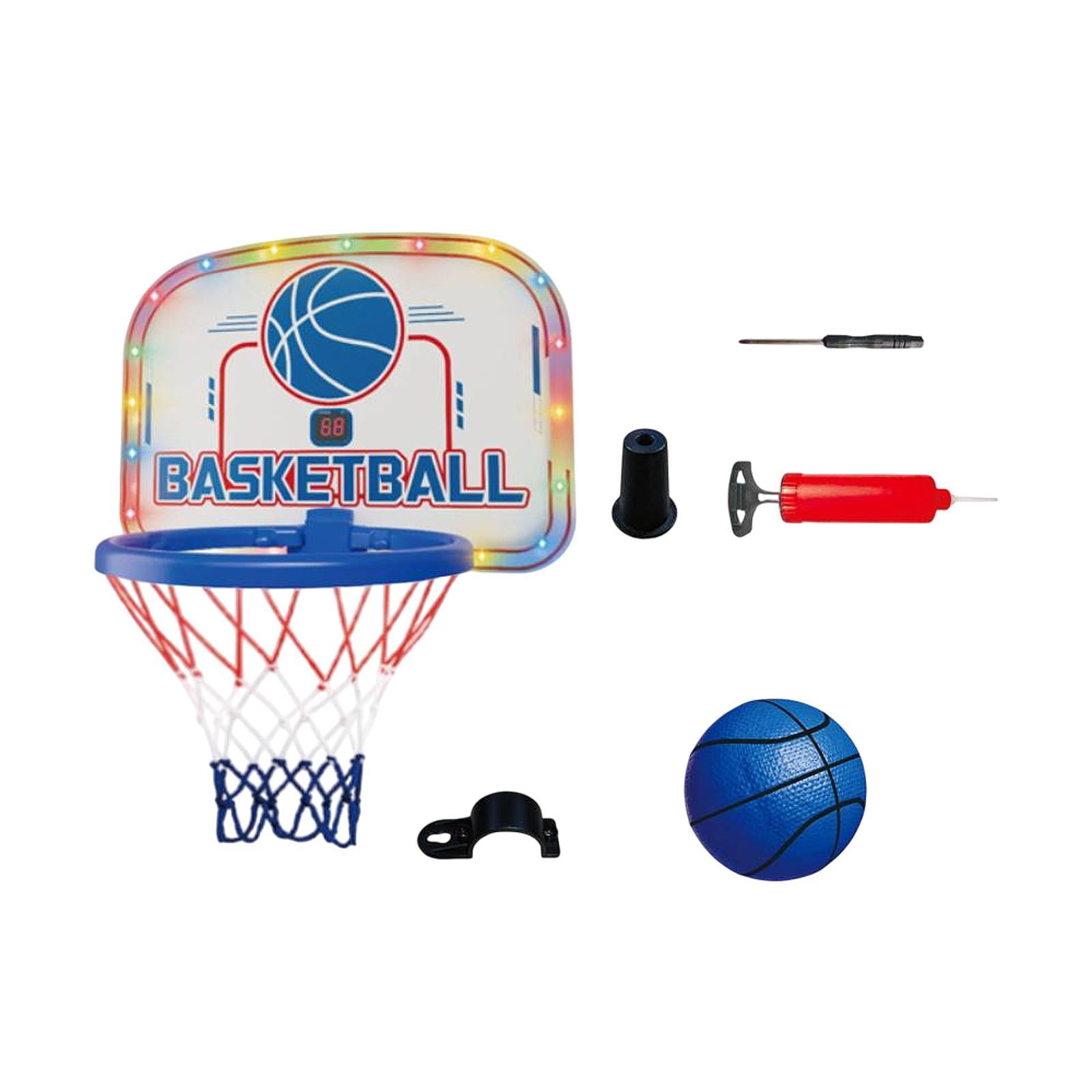 funtasica Basketball Hoop Set Mini Basketball Hoop Toys Kit Wall Mount for Kids Birthday Orange Blue